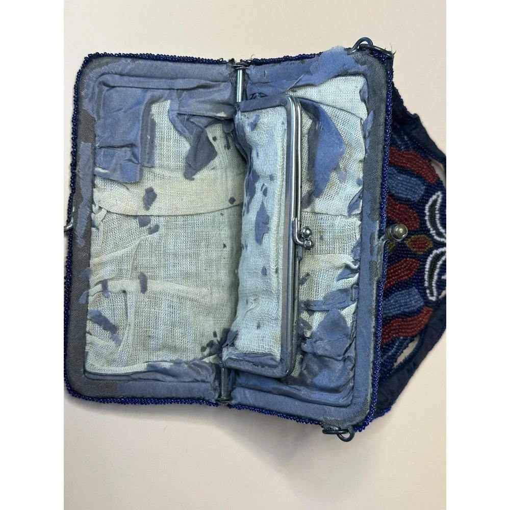 Late 1800's Art Nouveau Glass Beaded Purse Absolutely Gorgeous!